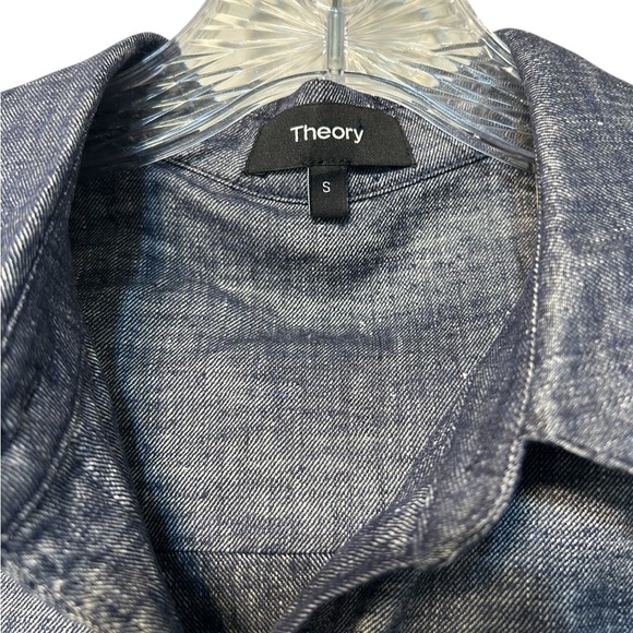 Theory chambray Pauline linen blend top - Picture 5 of 6